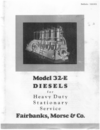 Cover of Model 32-E Diesels for Heavy-Duty Stationary Service