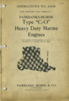 Cover of Starting & Operating Type "C-O" Marine Engines
